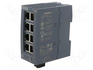 Switch Ethernet; unmanaged; Number of ports: 8; 24VDC; RJ45; IP20 SIEMENS