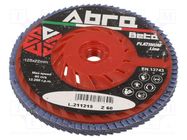 Flap grinding wheels; Ø: 125mm; Øhole: 22.23mm; Granularity: 60 ABRA BETA