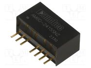 Converter: DC/DC; 6W; Uin: 18÷36V; Uout: 15VDC; Iout: 400mA; SIP8 AIMTEC