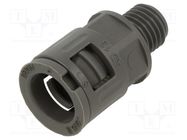 Straight terminal connector; Thread: metric,outside; -40÷115°C 