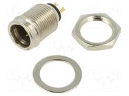Connector: XLR mini; socket; male; 5A; 500V; PIN: 3; soldering; 24AWG REAN