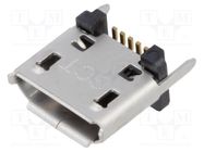 Connector: USB B micro; socket; SMT; PIN: 5; vertical; USB 2.0; 1.8A GCT