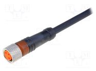 Connector: M8; 5m; female; PIN: 3; straight; plug; PUR LUMBERG AUTOMATION