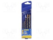 Drill set; for concrete; MASONRY; 4mm,5mm,6mm,8mm,10mm; 5pcs. IRWIN