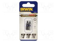 Screwdriver bit; Torx®; TX10; Mounting: 1/4" (C6,3mm); 2pcs. IRWIN