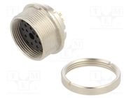 Connector: M16; socket; female; soldering; PIN: 12; 3A; 32V; straight BINDER