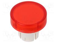 Actuator lens; 22mm; 61; red,transparent; plastic; Ø15.8mm EAO