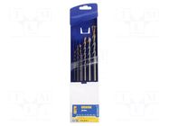 Drill set; for concrete; MASONRY; 4mm,5mm,6mm,7mm,8mm,10mm,12mm IRWIN