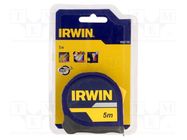 Measuring tape; L: 5m; Width: 19mm IRWIN