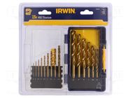 Drill set; for metal; high speed steel; HSS PRO-TiN; metal,steel IRWIN
