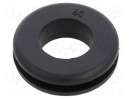 Grommet; Ømount.hole: 19.05mm; Øhole: 12.7mm; rubber 