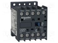 Contactor: 4-pole; NC x2 + NO x2; 24VDC; 10A; TeSys D; W: 45mm SCHNEIDER ELECTRIC