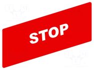 Label; Harmony XB4; red; 8x27mm; for 30x40mm legend holders SCHNEIDER ELECTRIC