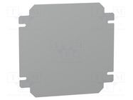 Mounting plate; galvanised steel; 1.5mm 