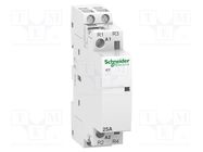 Contactor: 2-pole installation; 25A; 220÷240VAC; NC x2; IP20; 500V SCHNEIDER ELECTRIC