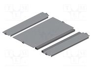 Cable gland plate; galvanised steel; W: 116mm; L: 144mm; Thk: 1.5mm 