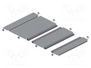 Cable gland plate; galvanised steel; W: 416mm; L: 445mm; Thk: 1.5mm 