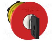 Switch: emergency stop with key; 22mm; Stabl.pos: 2; red; none 