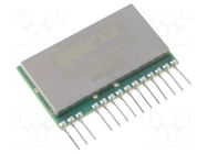 Module: RF; FM transceiver; FSK,OOK; 869MHz; UART; -108dBm; 500mW AUREL