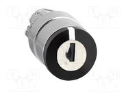 Switch: rotary with key; 22mm; black; none; IP66; prominent; Ø22mm SCHNEIDER ELECTRIC