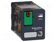 Relay: electromagnetic; DPDT; 24VAC; Icontacts max: 15A; socket SCHNEIDER ELECTRIC