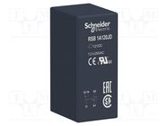 Relay: electromagnetic; SPDT; Ucoil: 12VDC; 12A; 12A/250VAC; RSB SCHNEIDER ELECTRIC