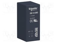 Relay: electromagnetic; SPDT; Ucoil: 24VDC; 12A; 12A/250VAC; RSB SCHNEIDER ELECTRIC