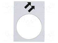 Label; white; Button marking: arrows; control cassette; 30x40mm SCHNEIDER ELECTRIC