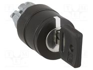 Switch: rotary with key; 22mm; black; none; IP66; prominent; Ø22mm SCHNEIDER ELECTRIC