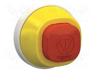 Switch: emergency stop; 22mm; Stabl.pos: 2; red; LED; 24V; IP66 