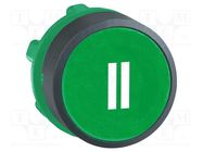 Switch: push-button; 22mm; Stabl.pos: 1; green; none; IP66; flat 