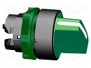 Switch: rotary; 22mm; Stabl.pos: 2; green; none; IP66; prominent SCHNEIDER ELECTRIC