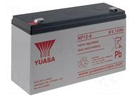 Re-battery: acid-lead; 6V; 12Ah; AGM; maintenance-free YUASA