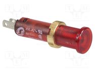 Indicator: LED; flat; red; 48VDC; Ø8mm; IP40; connectors 2,8x0,5mm SCHNEIDER ELECTRIC