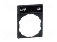 Description label; 22mm; Harmony XB4; black; plastic; Dim: 30x40mm SCHNEIDER ELECTRIC