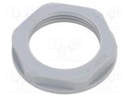 Nut; M25; polyamide; 32mm; grey; Thread: metric; Pitch: 1.5; Entrelec TE Connectivity