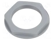 Nut; M32; polyamide; 41mm; grey; Thread: metric; Pitch: 1.5; Entrelec TE Connectivity