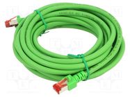 Patch cord; U/UTP; 6; stranded; Cu; PVC; green; 15m; 24AWG HELUKABEL