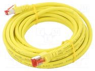 Patch cord; S/FTP; 6; stranded; Cu; LSZH; yellow; 5m; 27AWG HELUKABEL