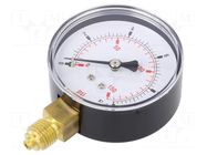 Manometer; 0÷10bar; G 1/4",bottom connection; 63mm; metal PNEUMAT