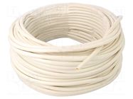Insulating tube; PVC; white; -20÷80°C; Øint: 4mm; Wall thick: 0.5mm KURANT