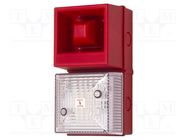 Signaller: lighting-sound; 48VDC; siren,flashing light; LED; IP65 CLIFFORD & SNELL