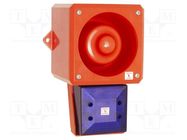 Signaller: lighting-sound; 24VDC; siren,flashing light; LED; blue CLIFFORD & SNELL