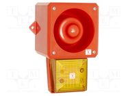 Signaller: lighting-sound; 48VDC; siren,flashing light; LED; IP66 CLIFFORD & SNELL