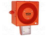 Signaller: lighting-sound; 24VDC; siren,flashing light; LED; IP66 CLIFFORD & SNELL