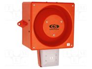 Signaller: lighting-sound; 48VDC; siren,flashing light; LED; IP66 CLIFFORD & SNELL