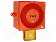 Signaller: lighting-sound; 48VDC; siren,flashing light; LED; IP66 CLIFFORD & SNELL