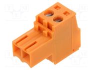 Pluggable terminal block; 3.5mm; ways: 2; straight; plug; female AMPHENOL ANYTEK