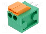 PCB terminal block; straight; 3.81mm; ways: 2; on PCBs; terminal AMPHENOL ANYTEK