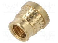 Threaded insert; brass; M6; BN 37901; L: 7.7mm; for plastic TAPPEX